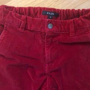 Red corduroy boys pants.